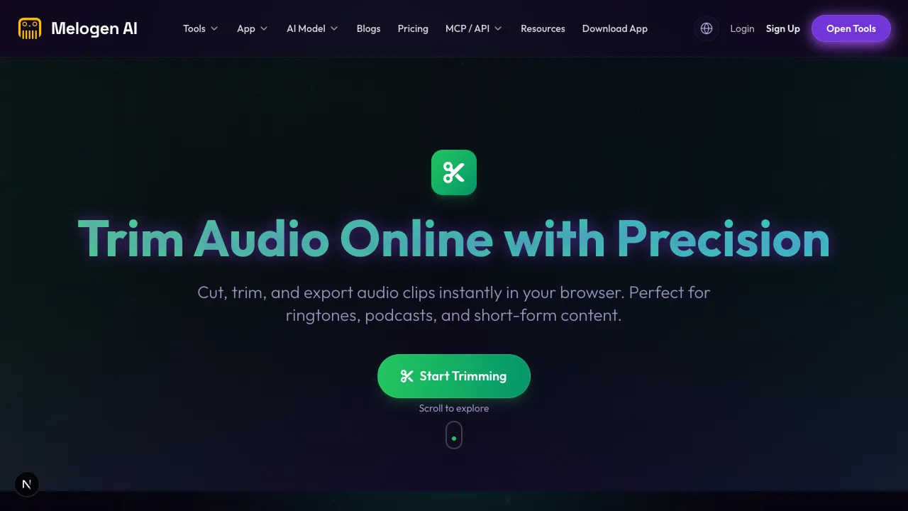 Melogen Music Trimmer for preparing an owned local audio file before Apple Watch sync