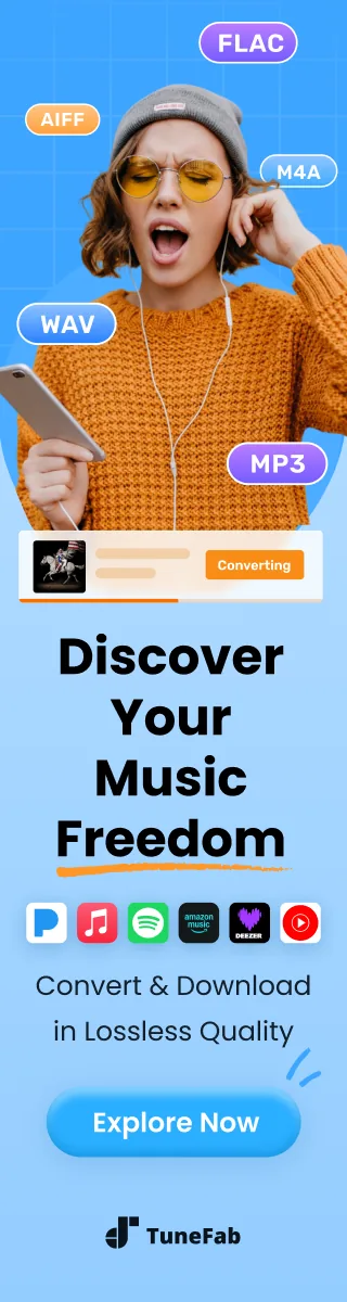 TuneFab sidebar ad for music conversion tools