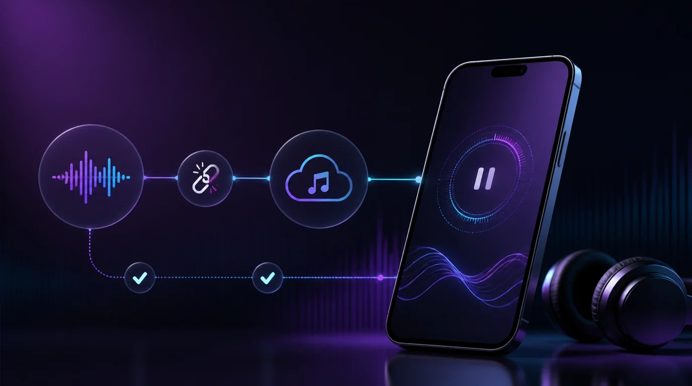 Phone music playback troubleshooting path with connection and cloud library checks
