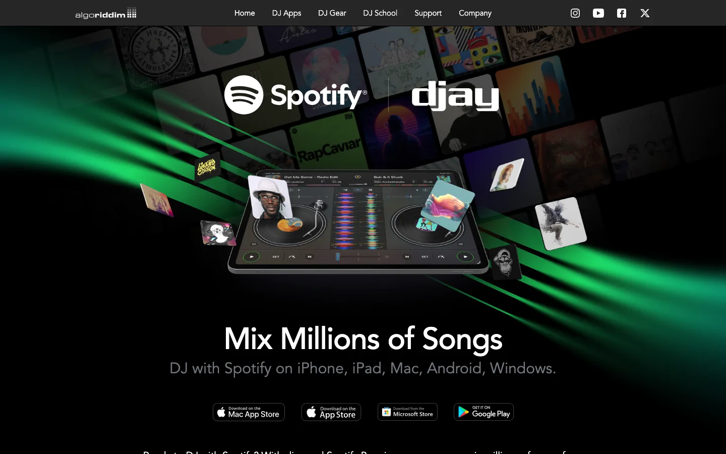Algoriddim official Spotify page for djay