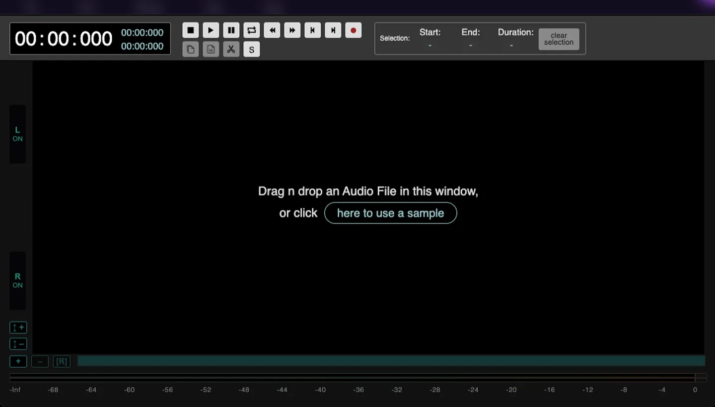 Melogen Music Trimmer browser interface for preparing permitted rehearsal clips