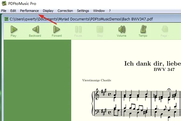 Zrzut ekranu konwersji wektorowego PDF-u w PDFtoMusic Pro