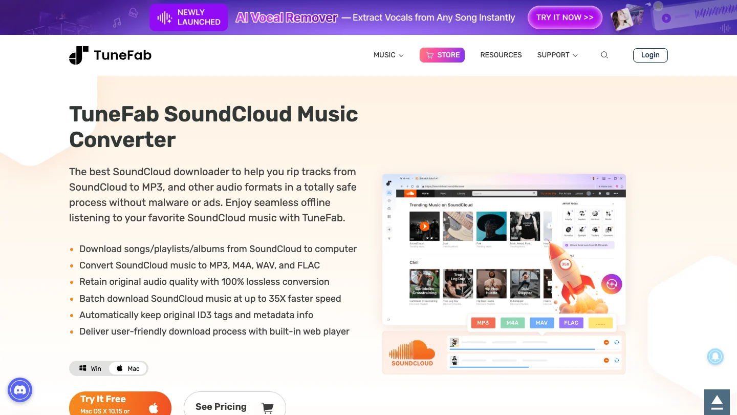 TuneFab SoundCloud Music Converter official public product page