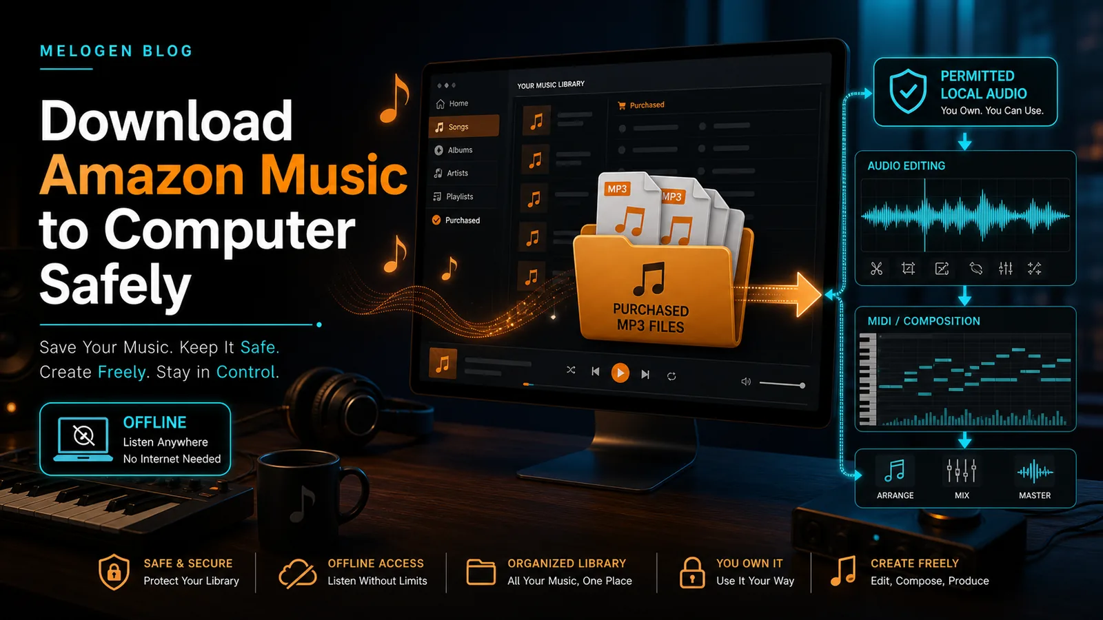 Purchased Amazon Music files moving into a safe local audio workflow