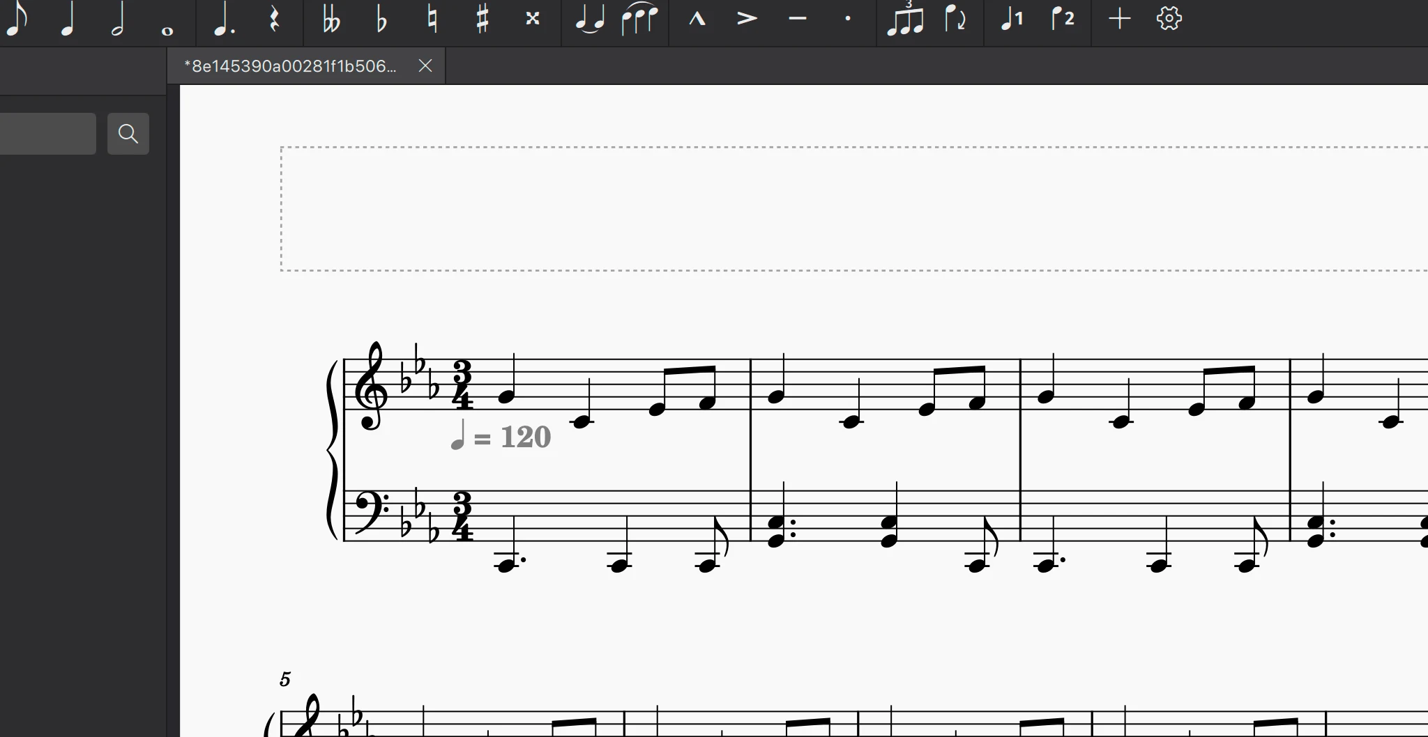 MuseScore Studio official page showing the notation editor before cleanup