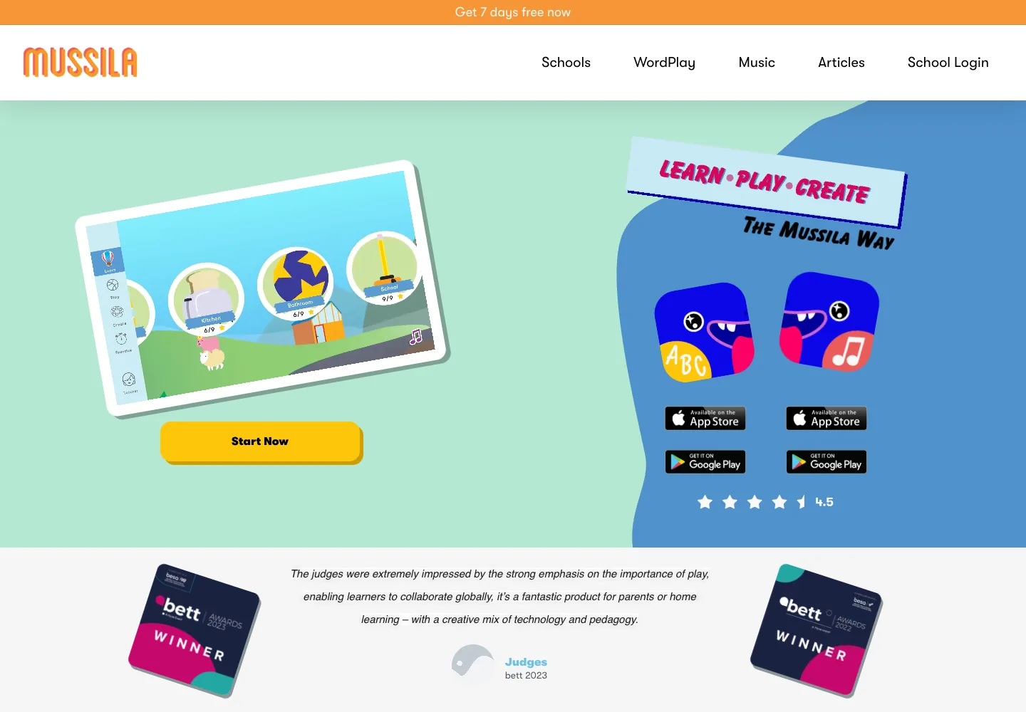 Mussila official product page for gamified music learning apps for kids